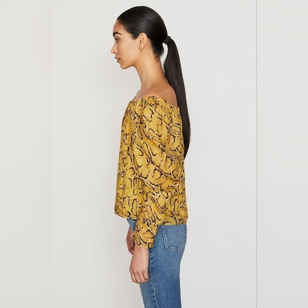 Frame Off the Shoulder Billow Top in Python Multi - Picture 5 of 12